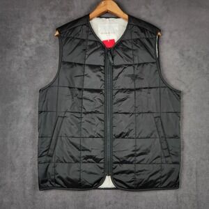 Arsenal FC Holloway Social Club Gilet Vest Mens Medium Black Quilted Puffer‎